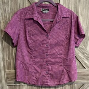 Columbia Women's Purple Button-Down Shirt